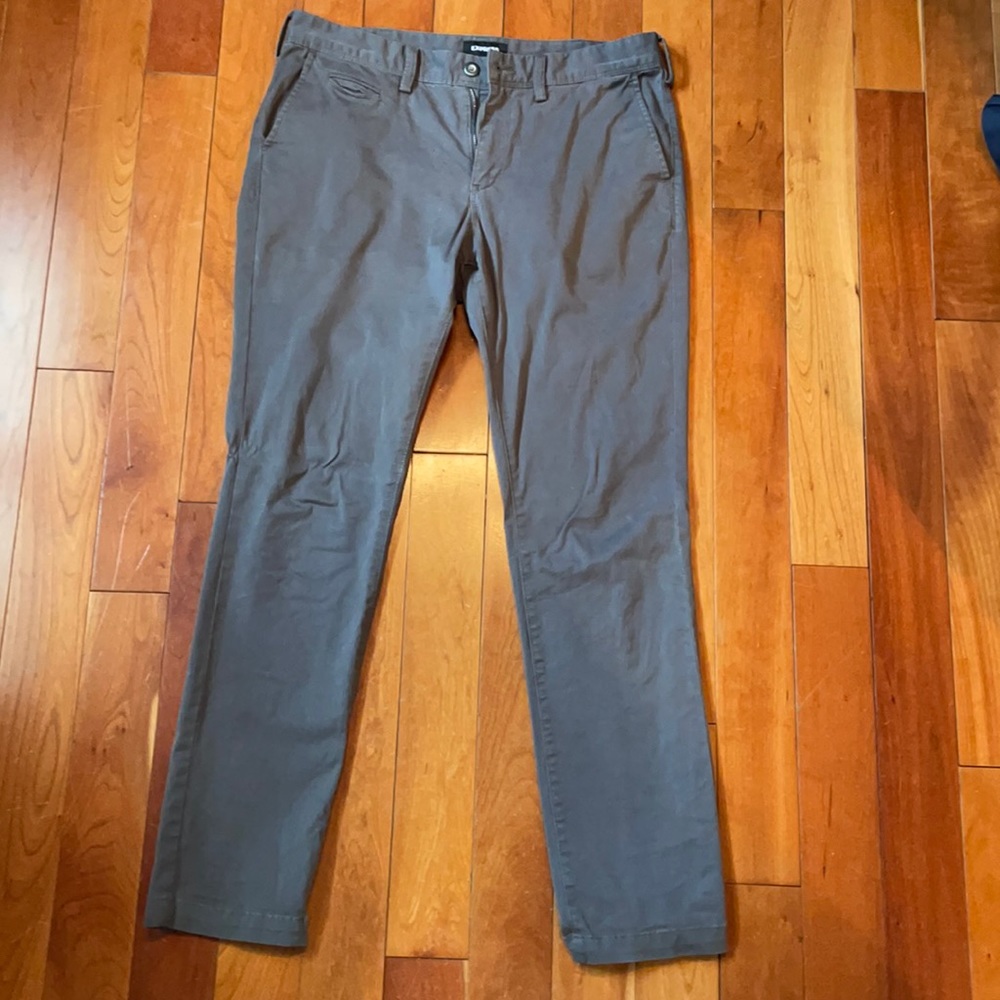 Gray Skinny Express Chino Pants